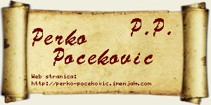 Perko Počeković vizit kartica